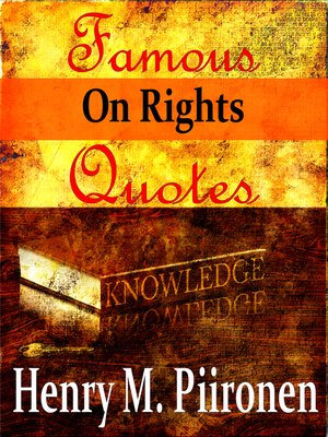 cover image of Famous Quotes on Rights